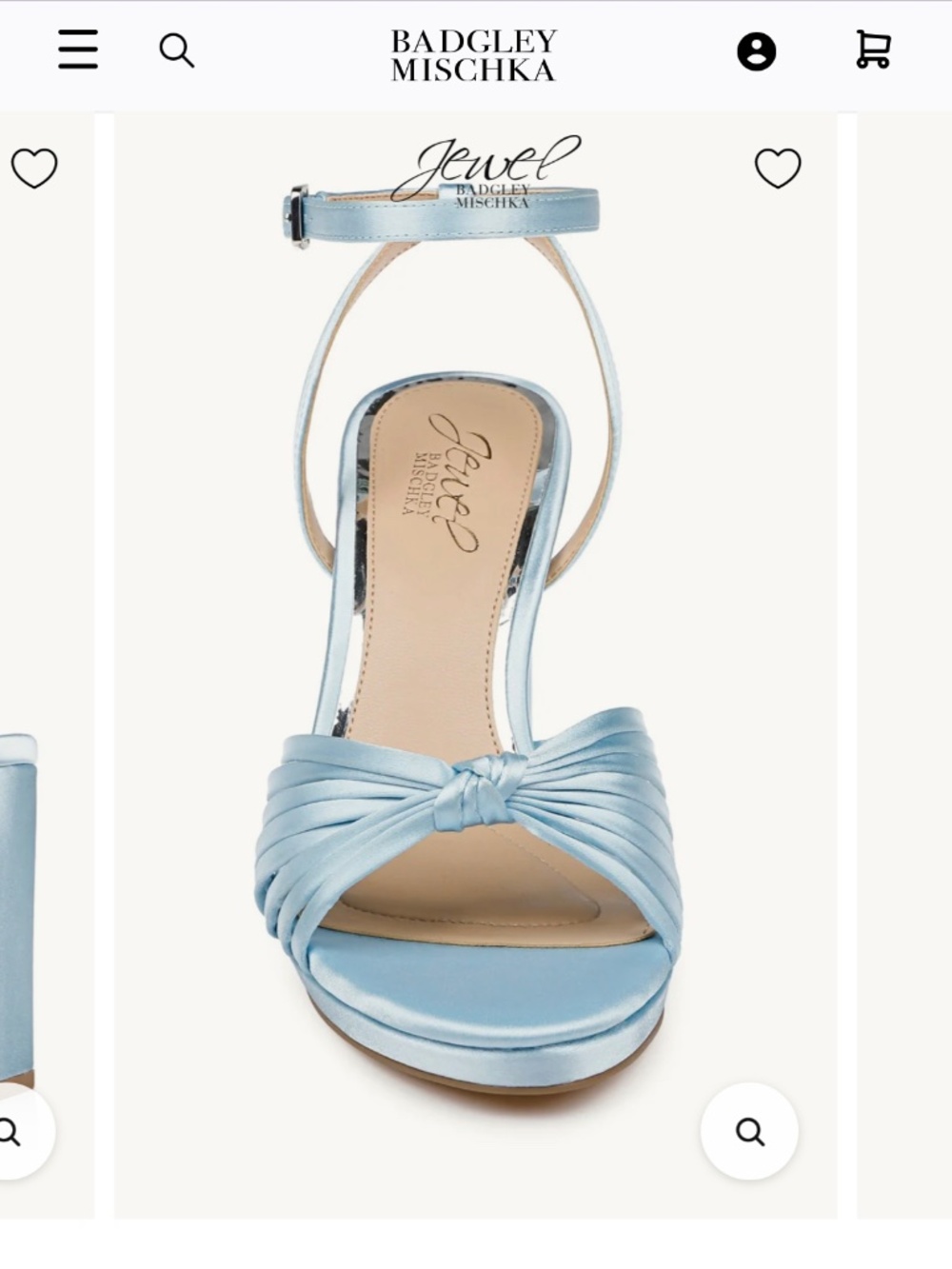 Badgley Mischka light blue heels